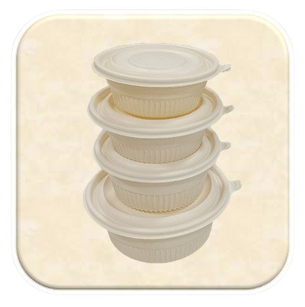 Corn Starch Round Containers