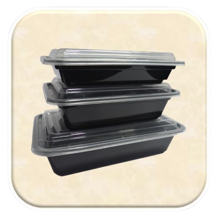 Rectangle Plastic Containers Raised Lid